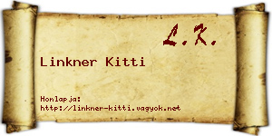 Linkner Kitti névjegykártya