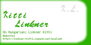 kitti linkner business card